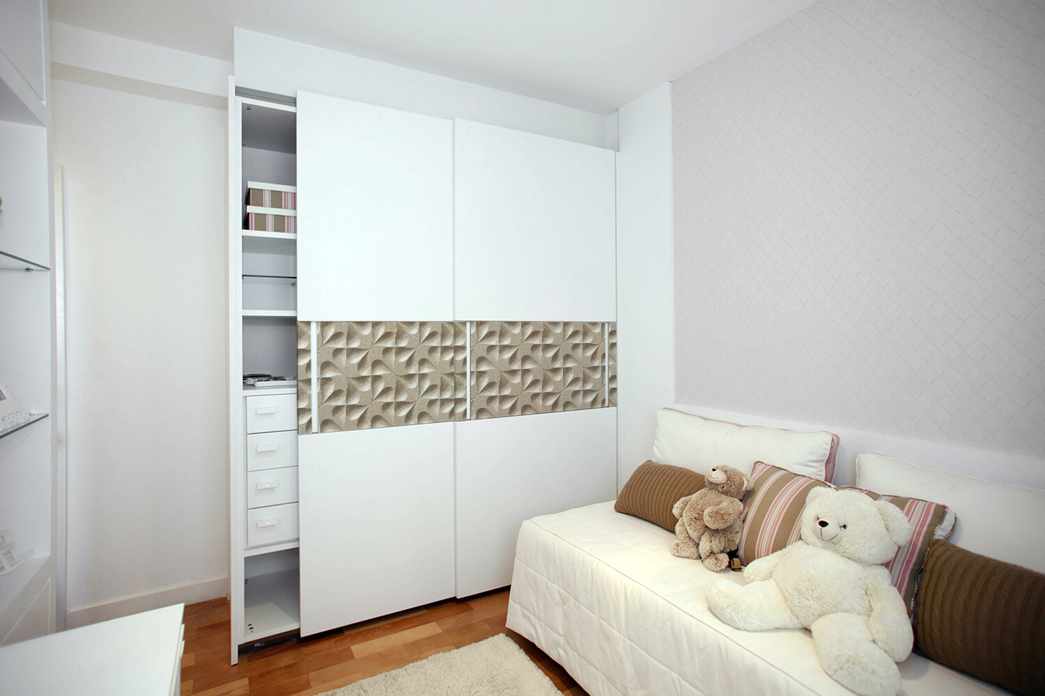 Wall Door Furniture Adhesive Sticker Decal Stone abstraction 3D 100×50