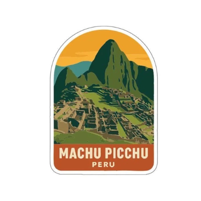 Machu Picchu Peru Iron On Heat Transfer Vinyl HTV Die-Cut Symbolic Landmark