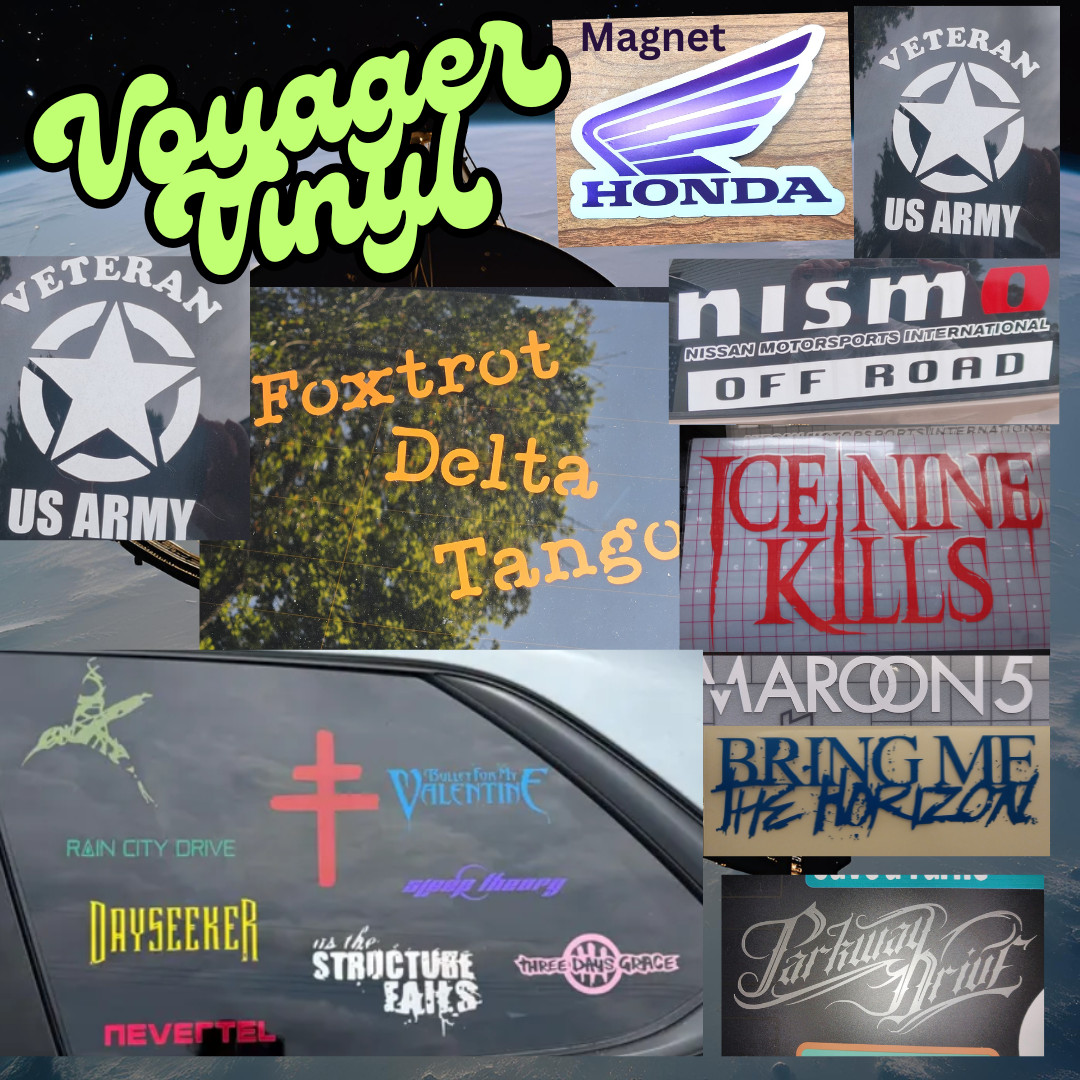 Need a Decal for your Favorite Band? Hey, we make those! Custom Vinyl Decals!