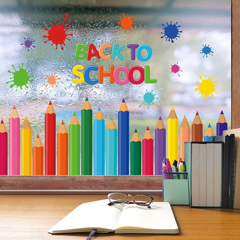 Back To School Decor Colorful Classroom Decor 9 Sheets Of Decals Bright Colors