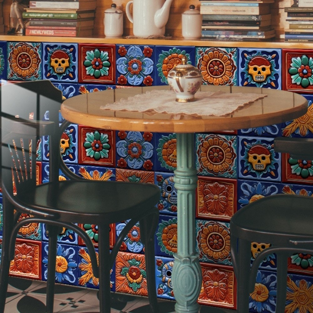 Mexican Tiles Furniture High Quality PVC Long Lasting Use Mexican Tiles