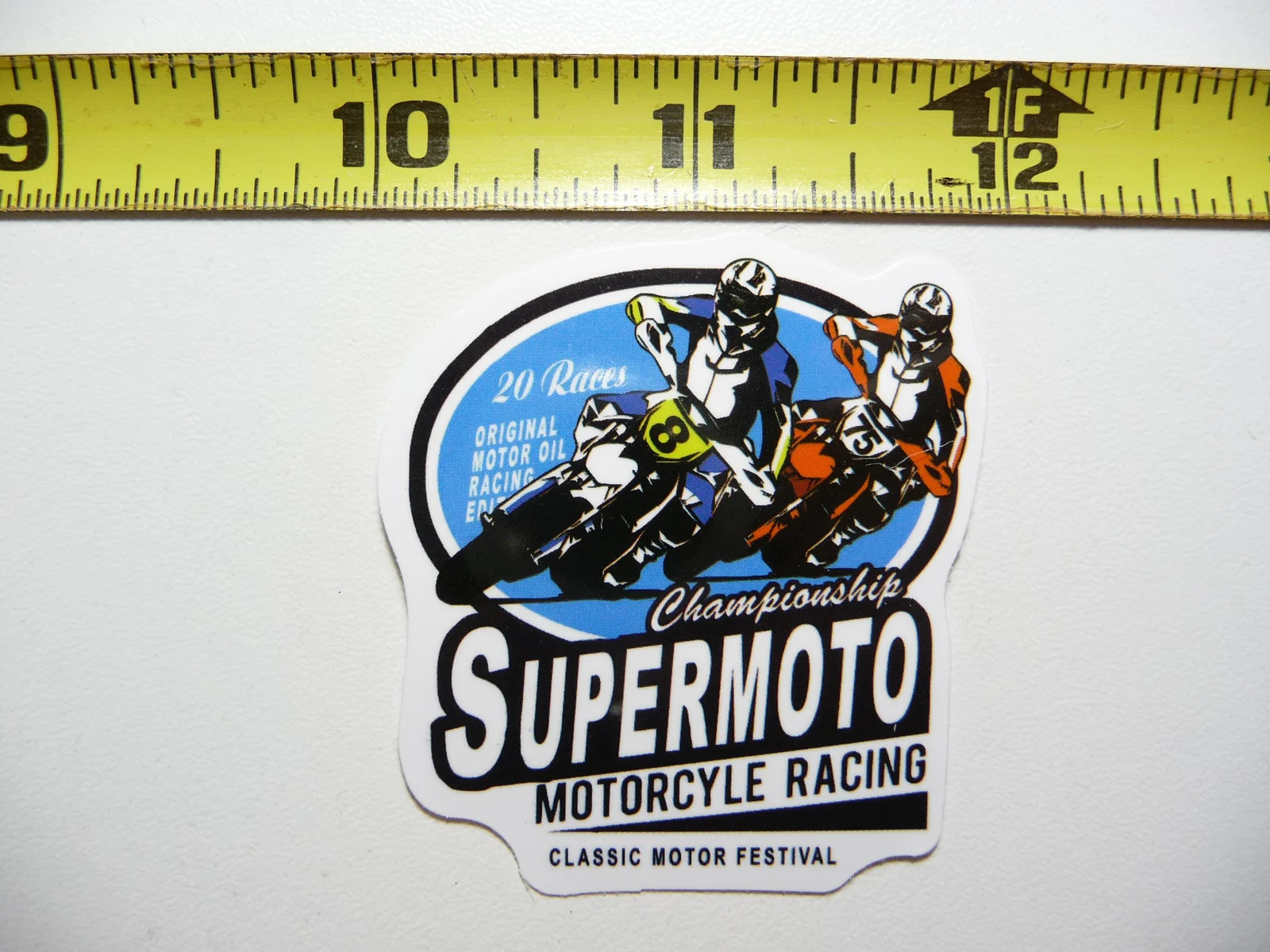 MOTORCYCLE BIKE SMALL STICKER DECAL SUPERMOTO RACING STYLE FAN LOVE TEAM VET