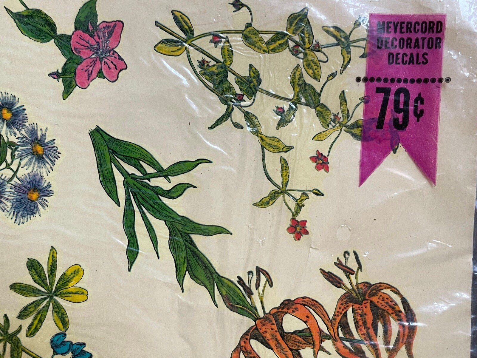 NEW Vintage MEYERCORD Decorative DECALS *FLOWERS Tulips Botanical FLORALS NOS