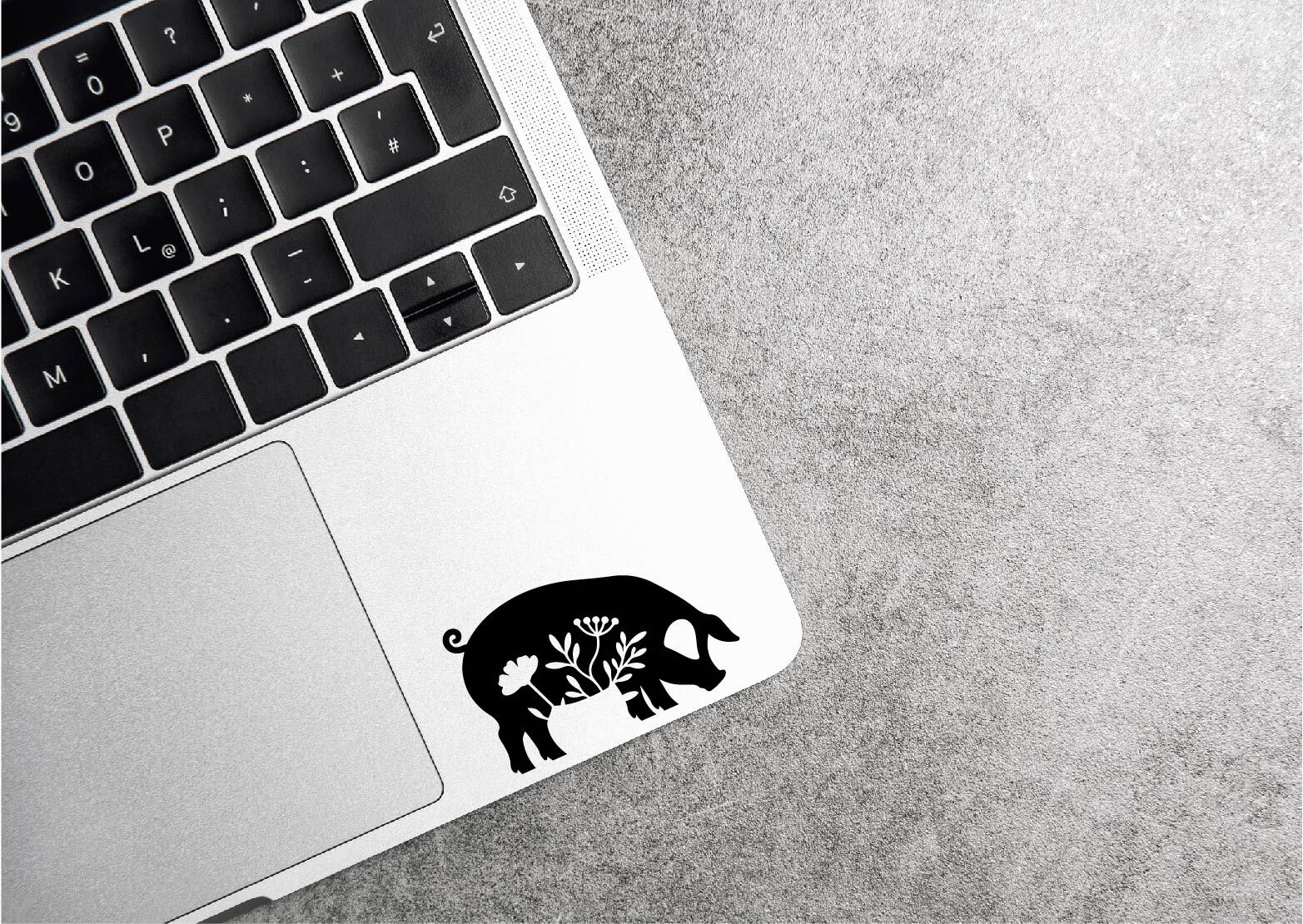 Pig & Flowers Decal Sticker Vinyl Die Cut Ranch Farm Life Love Swine Bacon Oink