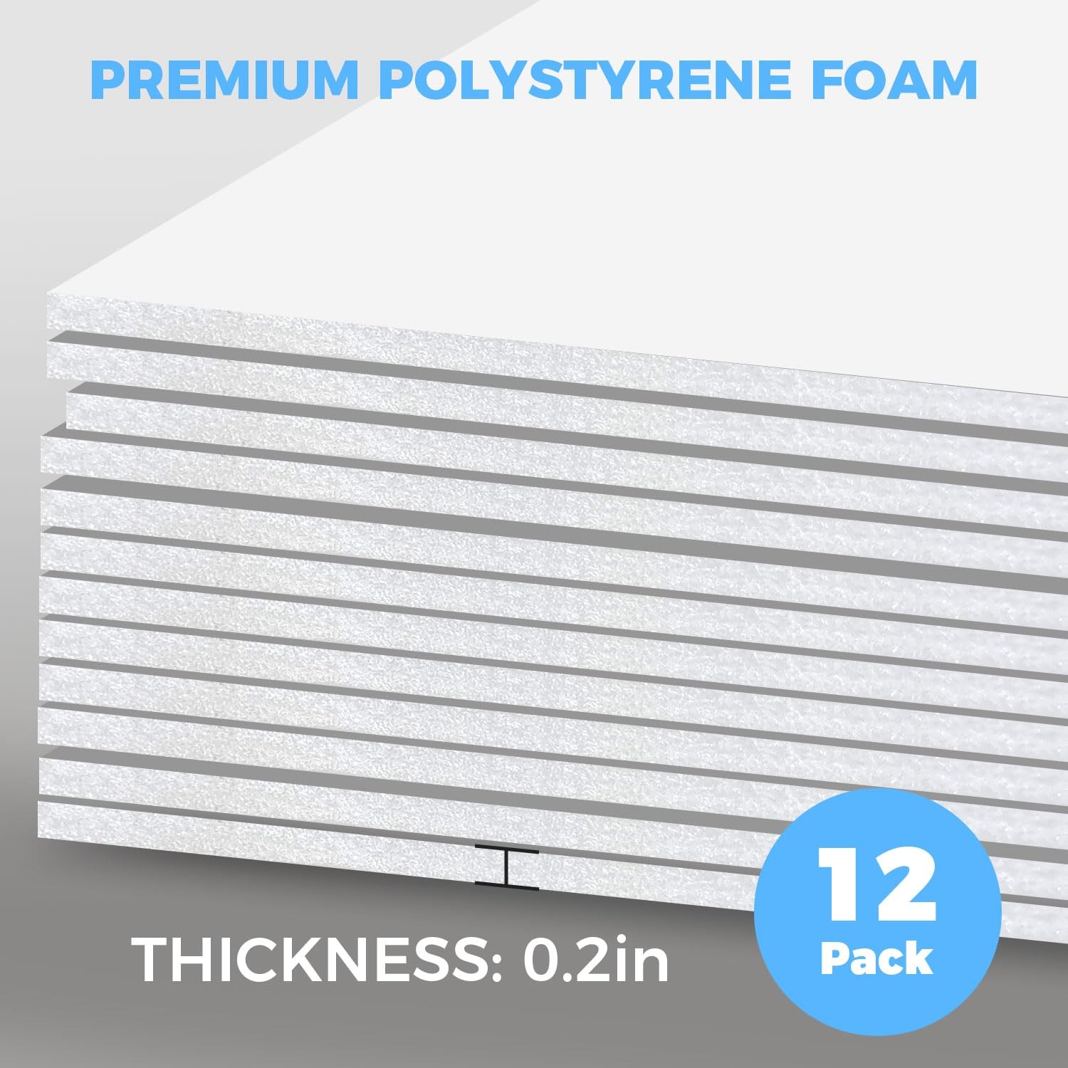 Foam Board 24" x 36" x 3/16" (5mm) – 12 Pack, White Poster Board,