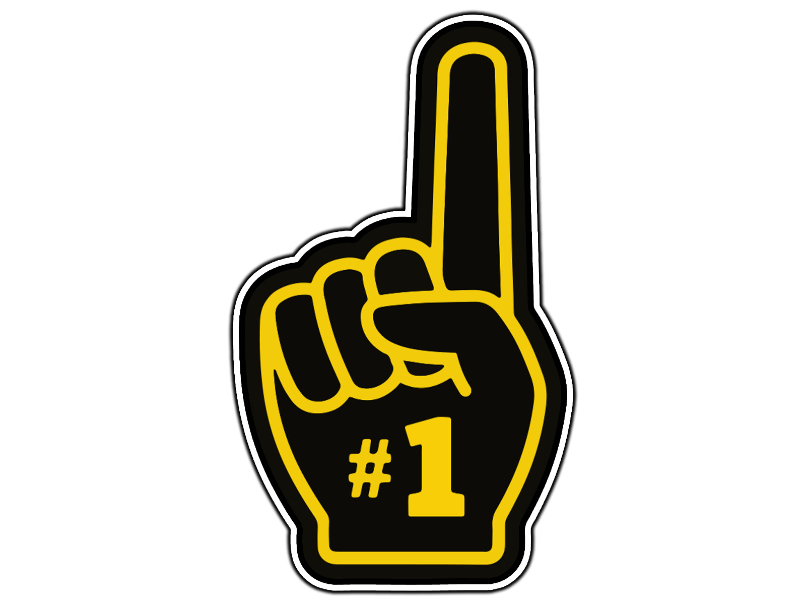 Iowa Hawkeyes #1 Finger Logo College Sticker Waterproof Vinyl Decal Die-Cut Car
