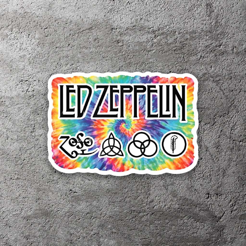 Led Zeppelin Logo 3.5" Wide Vinyl Sticker – Includes Two Stickers