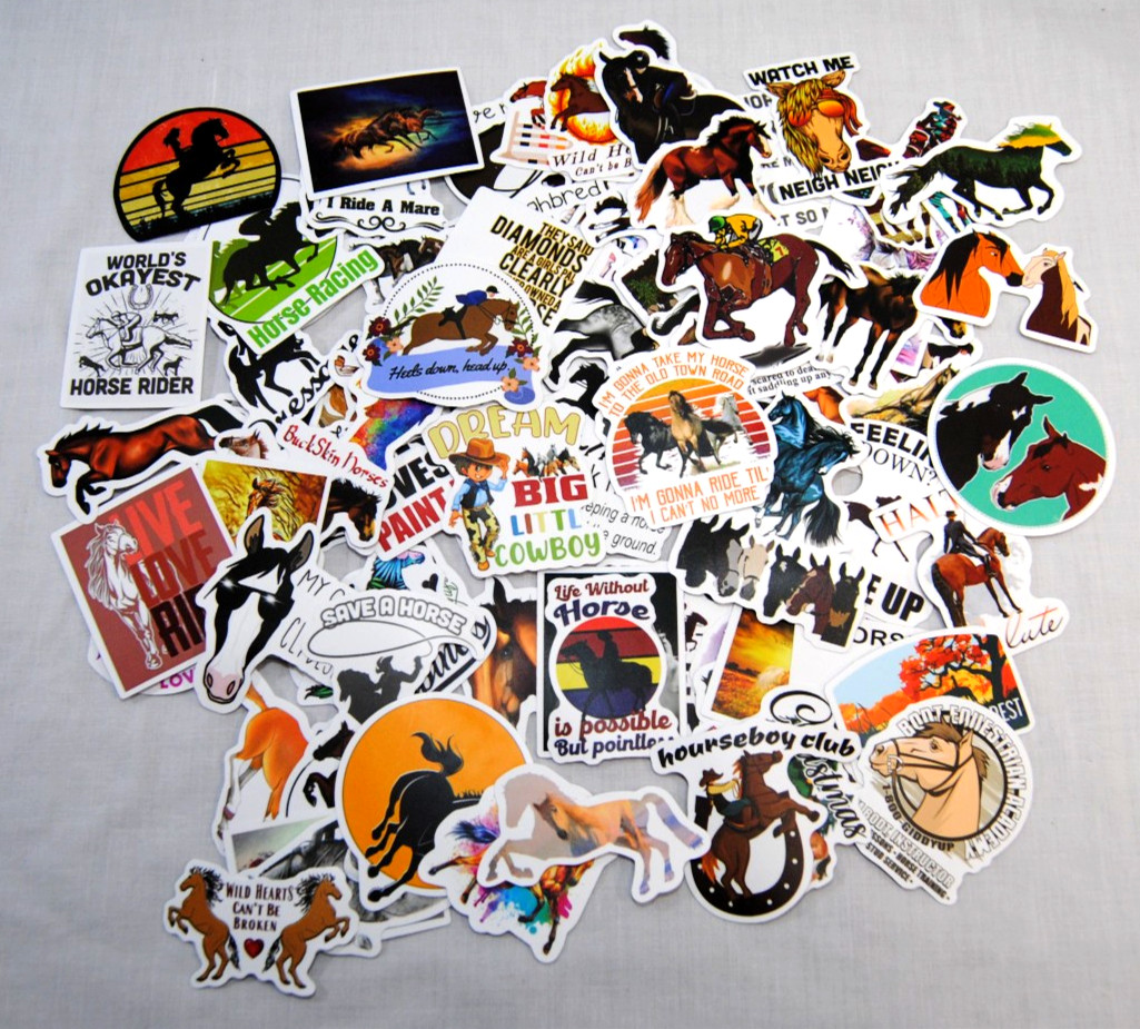 Horse Stickers for Laptop, Water Bottles Plus for Kids to Adults 200Pcs T2694