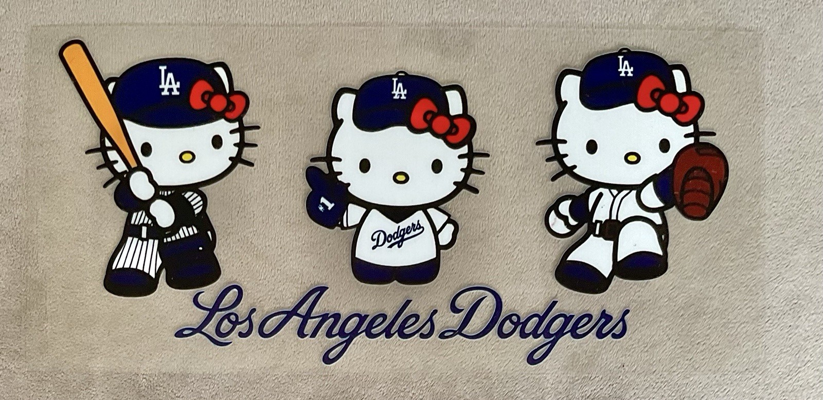 HELLO KITTY LOS ANGELES Baseball UV DTF Transfer Sticker Cup Wrap DIY Cups Mugs
