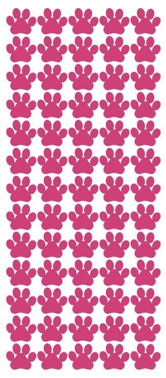 Paw Stickers Sticker Hot Pink 3/4" DC15-045