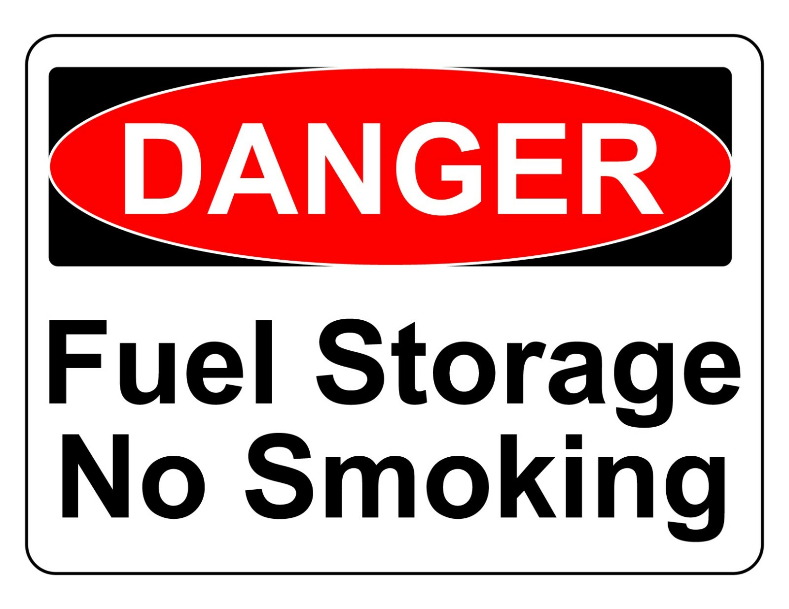DANGER FUEL STORAGE NO SMOKING OSHA DECAL SAFETY SIGN STICKER 3M USA MADE