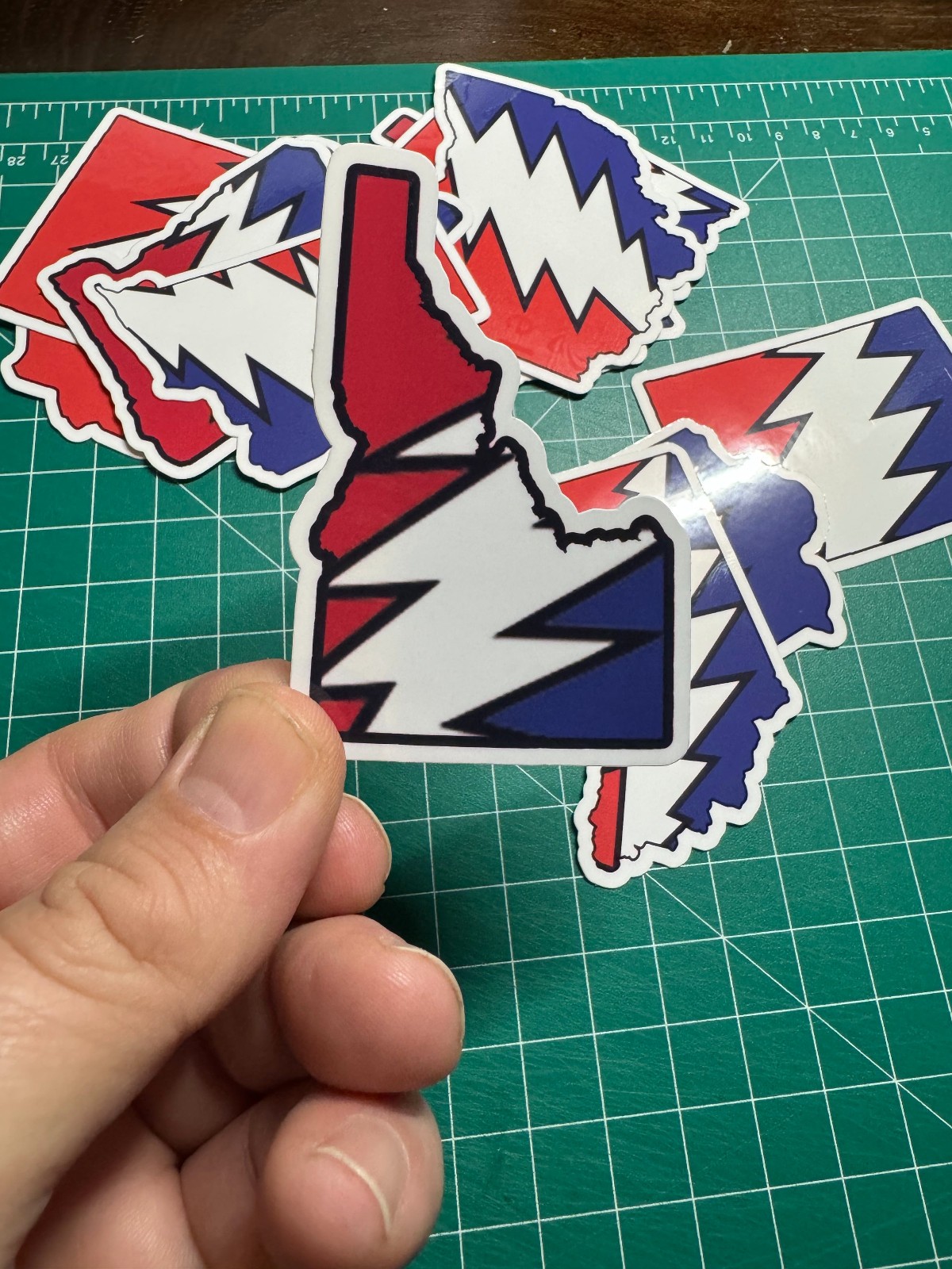 Idaho Stealie – Grateful Dead – Laminated Vinyl Sticker 2"x3"