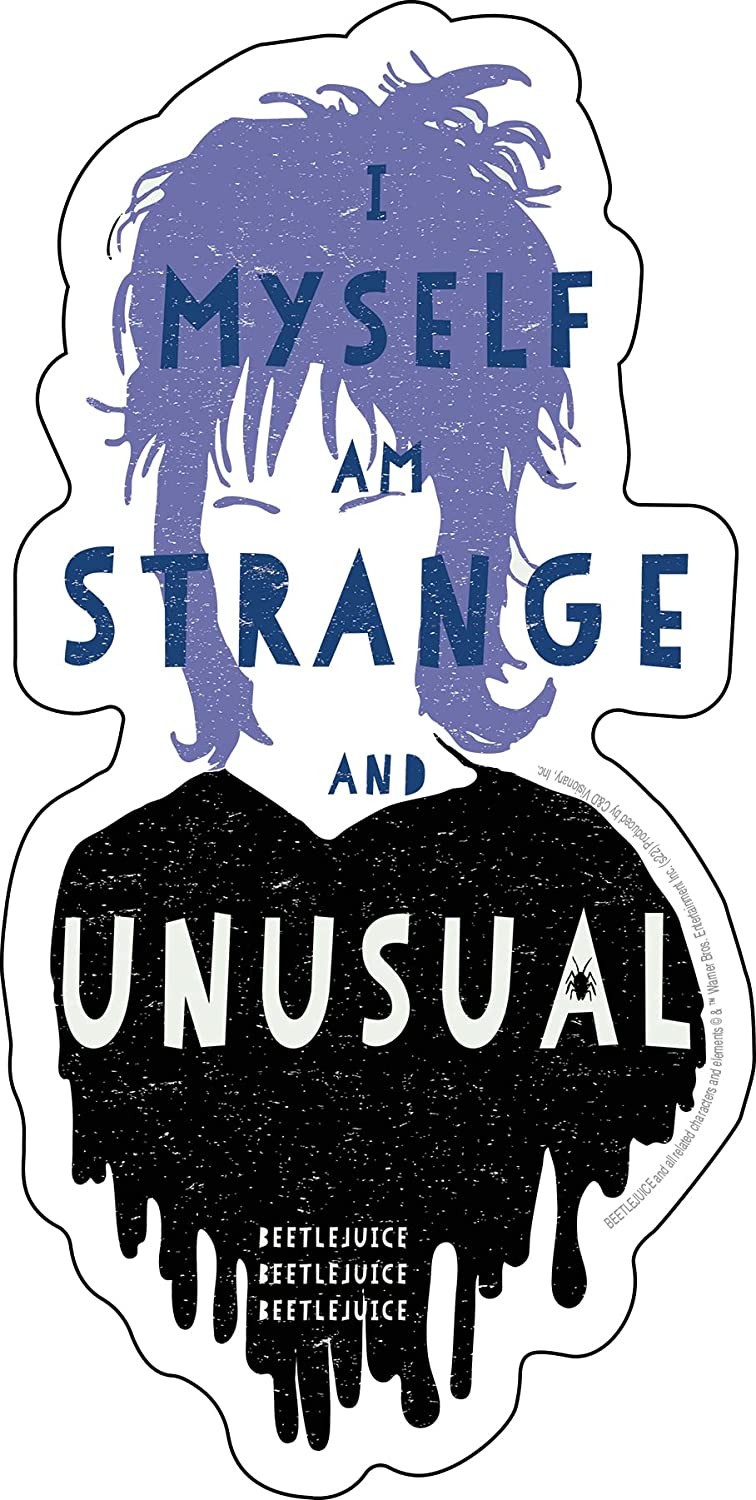 Stickers – C&D Visionary – Beetlejuice Strange and Unusual 3"x6" NEW Decal Movie