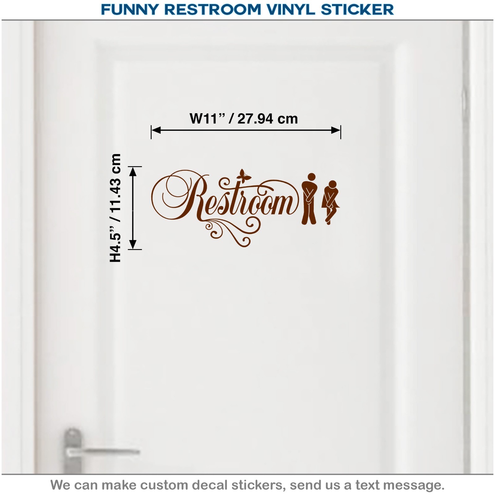 Restroom vinyl Sticker door Bathroom Sign Men Women Restroom Art Decal 067