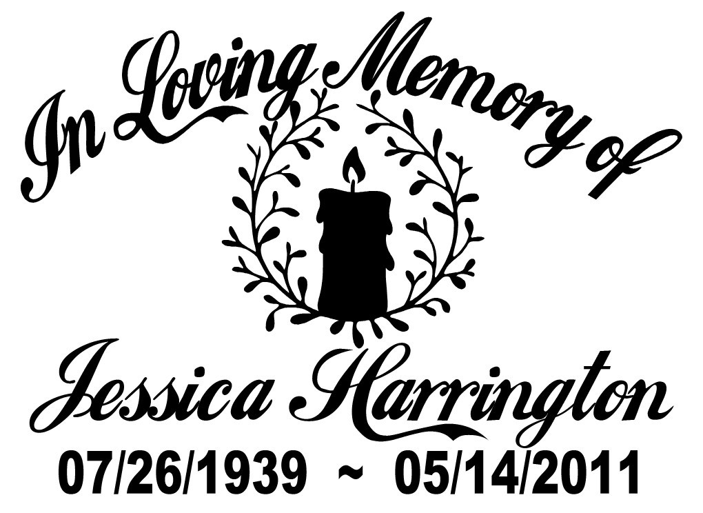 In Loving Memory Decal Custom Candle Light Car Vinyl Sticker Eternal Flame |