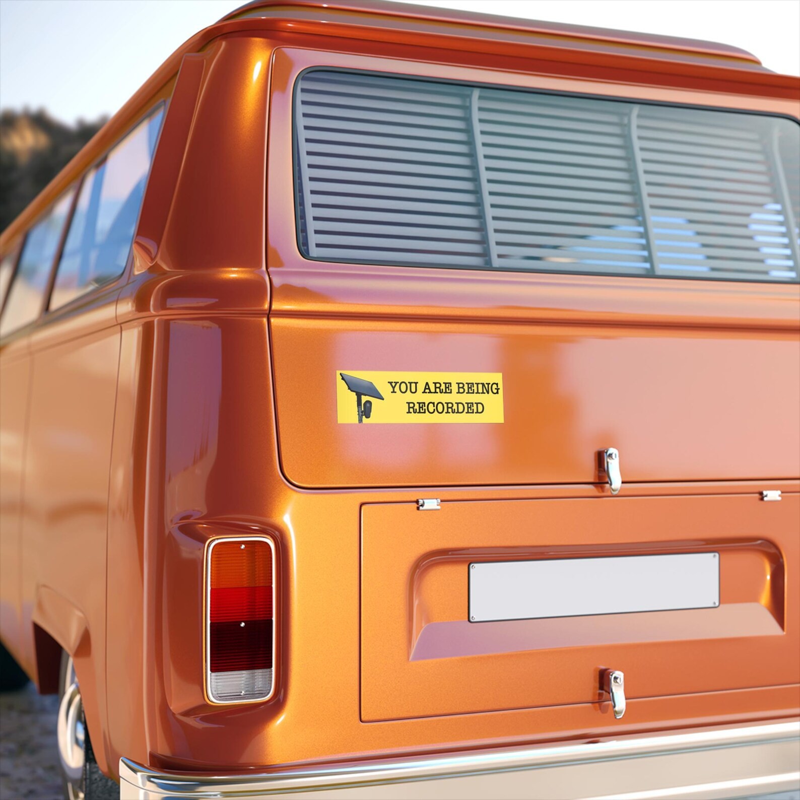 You Are Being Recorded Bumper Sticker / Magnet – Anti-Flock License Plate Camera