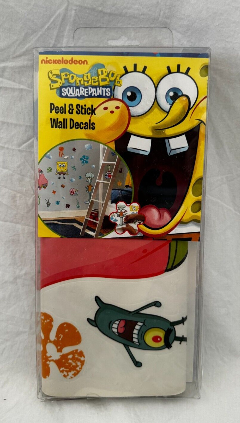 Nickelodeon SpongeBob Squarepants Peel & Stick Wall Decals NIP
