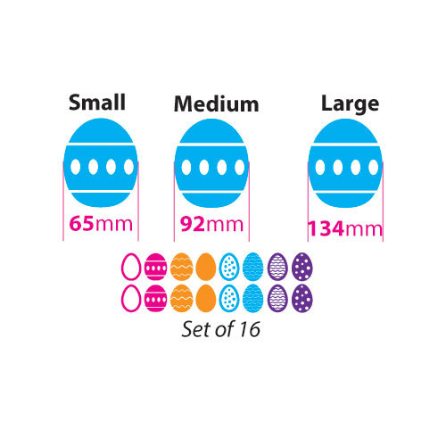 Easter Eggs Display Vinyl Window & Wall Decals Stickers Spring Decorations A145