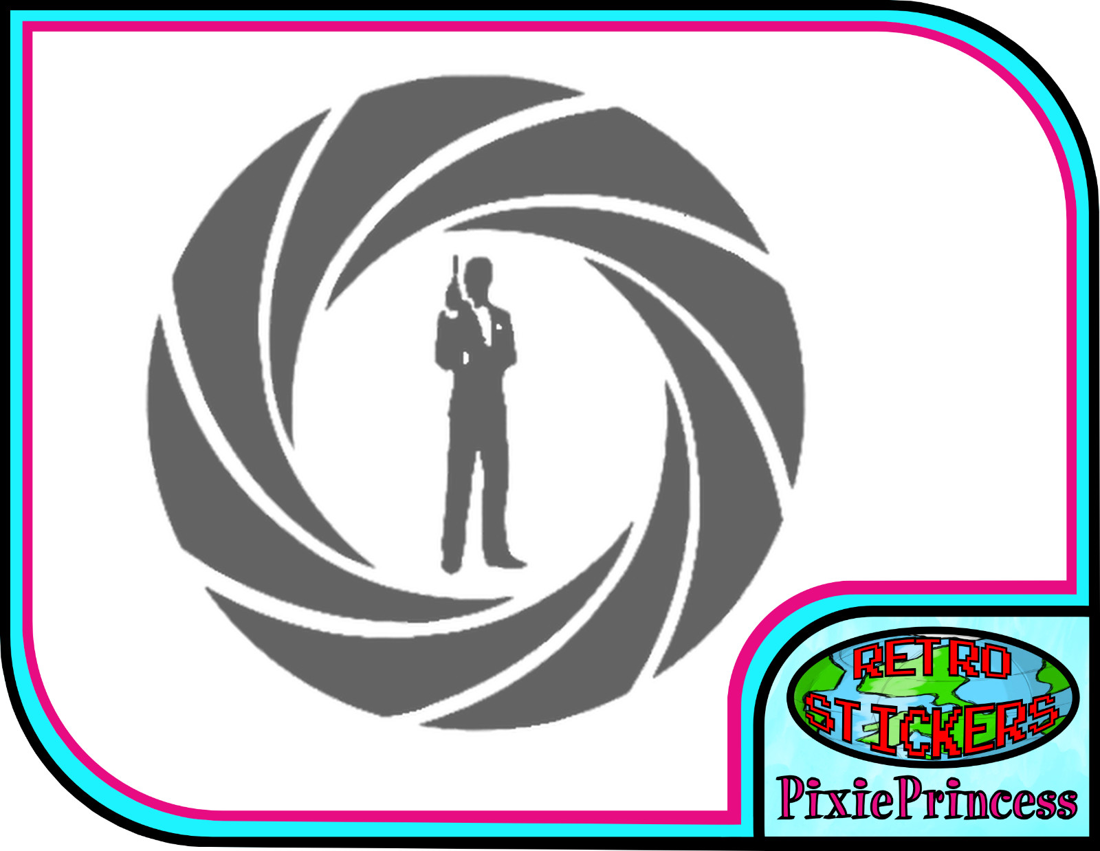 007 James Bond A Vinyl Sticker Laptop Car Van Truck Wall Art Poster Window Movie