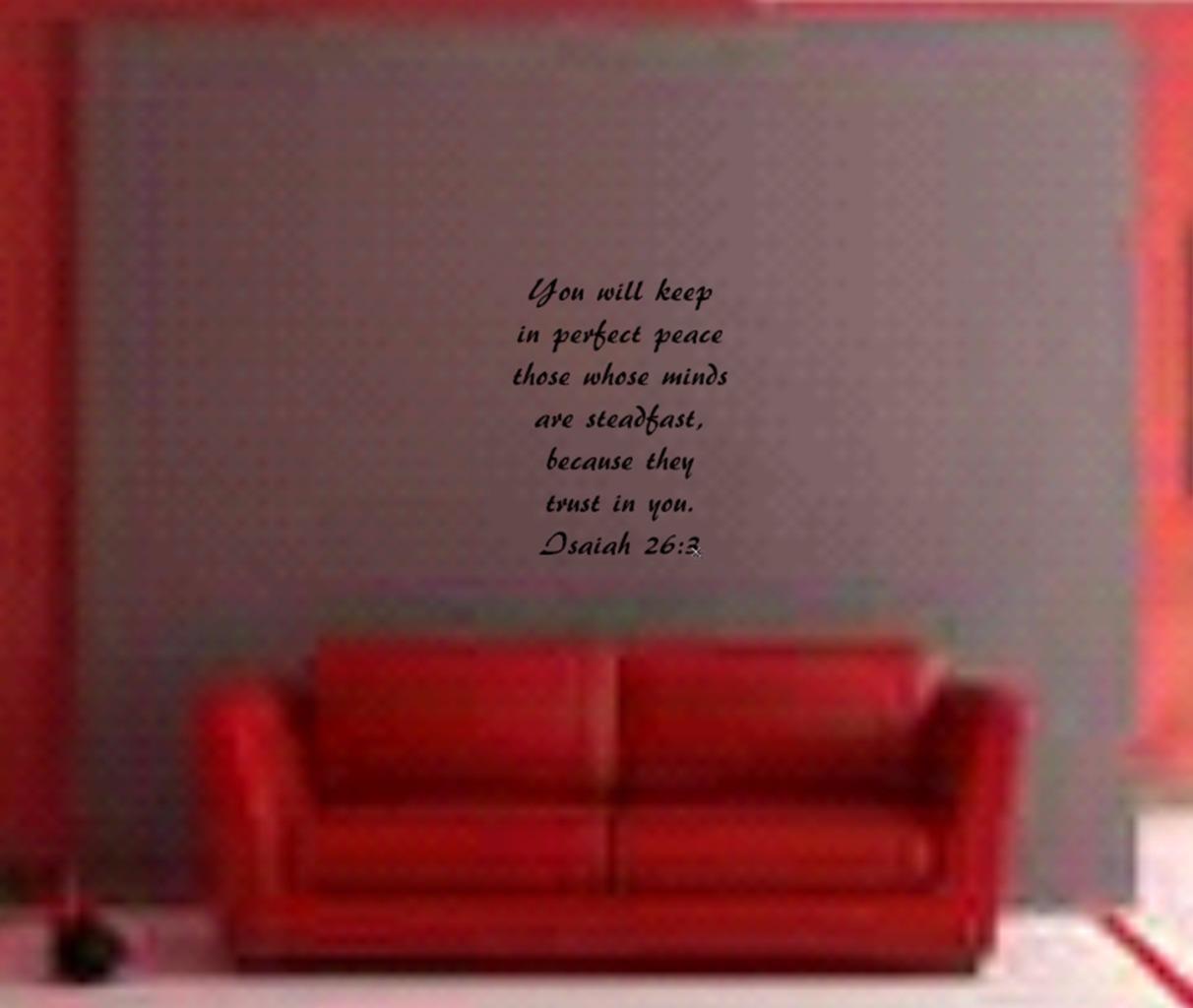 Isaiah 26:3 BIBLE VERSE Quote "You will keep in perfect.." Wall Art vinyl Decal