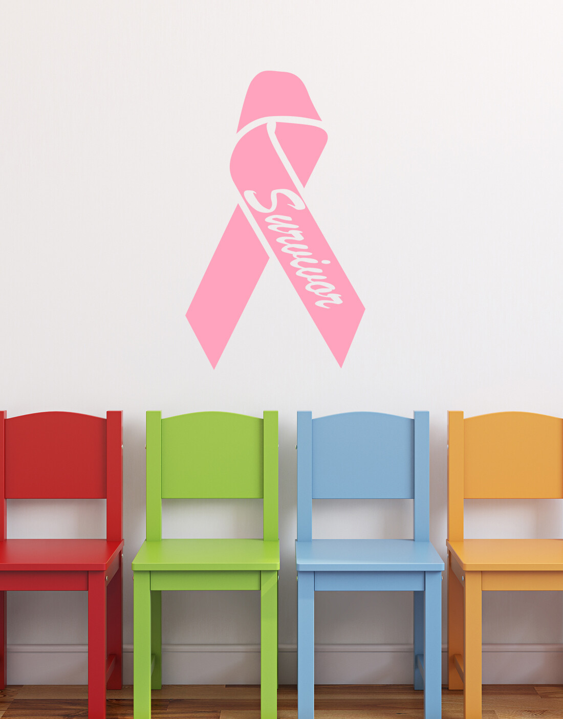 Breast Cancer Survivor Ribbon Decal for Walls / Awareness Car Sticker. #708