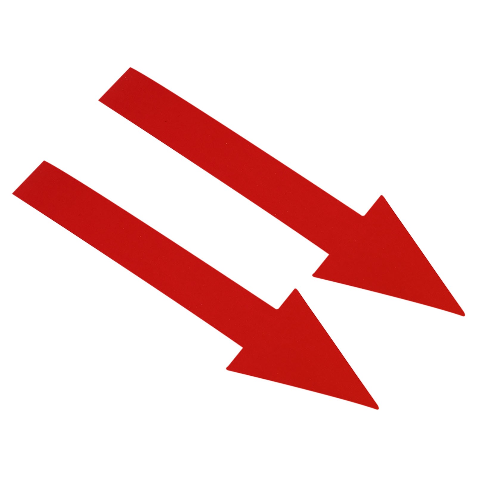 12Pcs Directional Arrow Sticker 6" L Self Adhesive Decal Sign Red