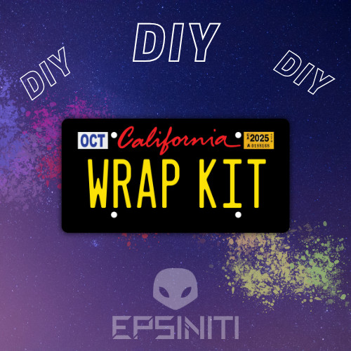 Lemon Yellow Gloss California Plate Wrap DIY Kit