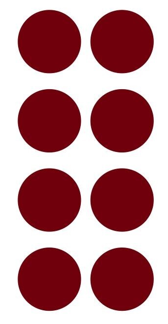 2" Burgundy Round Label Dots Stickers Color Coding Inventory 2 Inch Dot