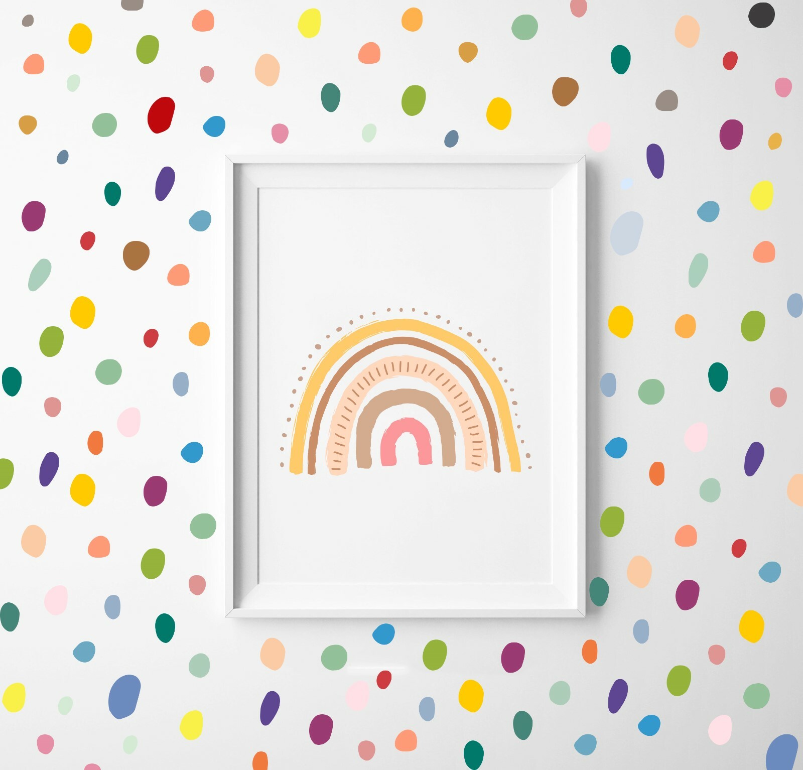 Polka Dot Wall Decals – Hand Drawn Polka Dot, Irregular Dots Sticker