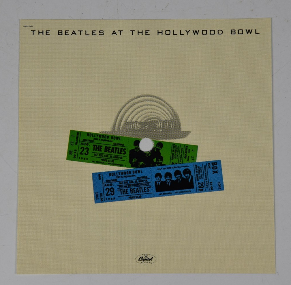 Vintage The Beatles Hollywood Bowl Cover Art 6" Art Print 45 Record Paper ONLY