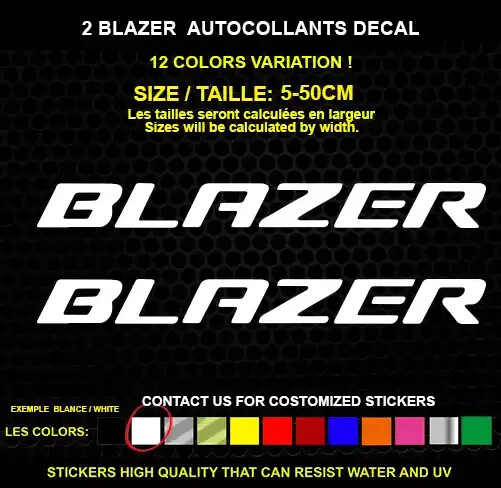 2 BLAZER sticker Genuine decal waterproof vinyl sticker 5-50cm
