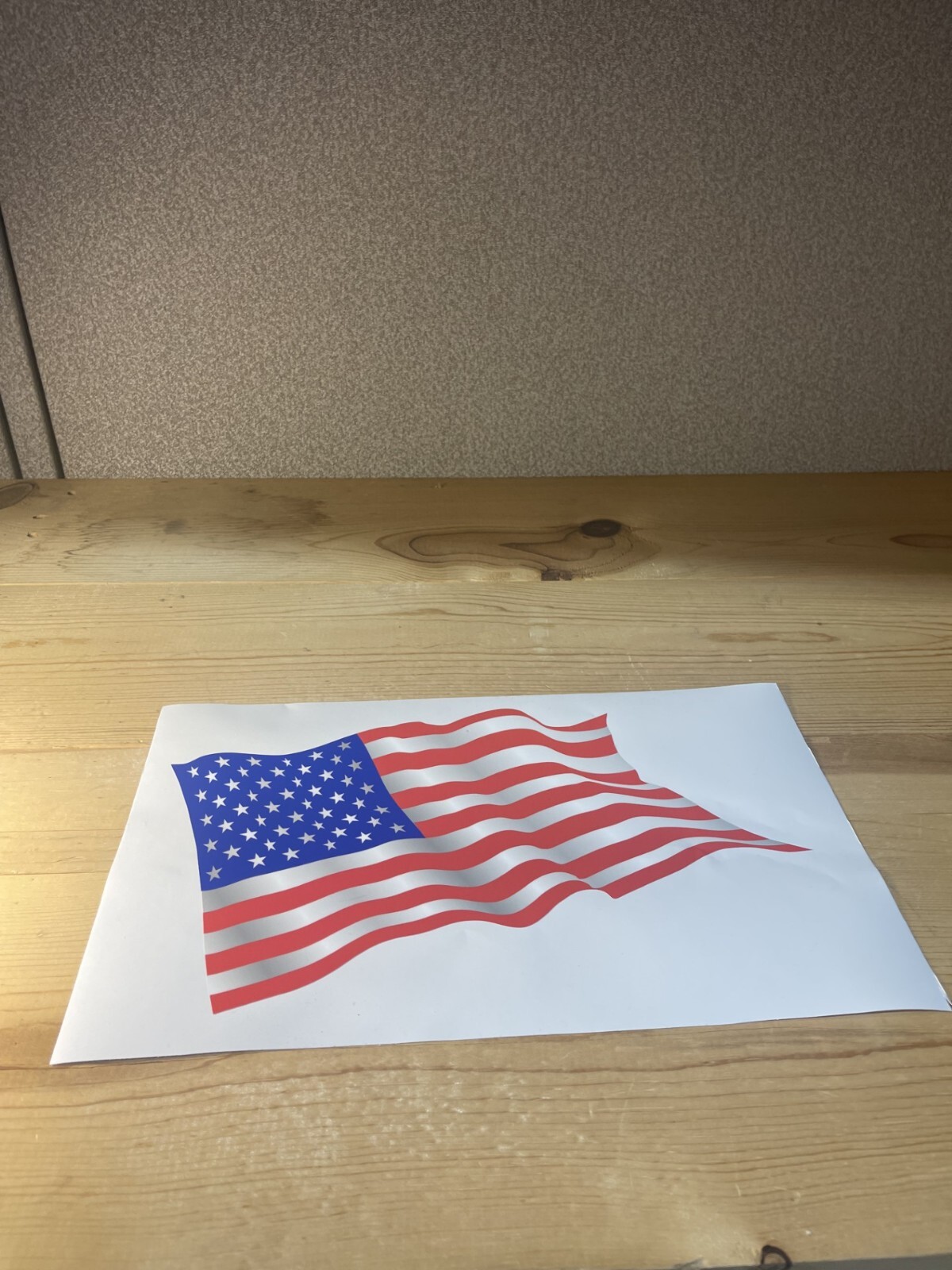 Waving American Flag Permanant Adhesive Decal – 11 1/2" x 6 3/4"