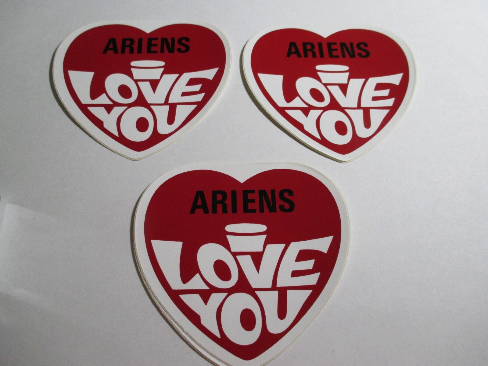 Vintage 3 Ariens I Love You Stickers Snowmobile Sled Snow Machine 3 x 3 Inches