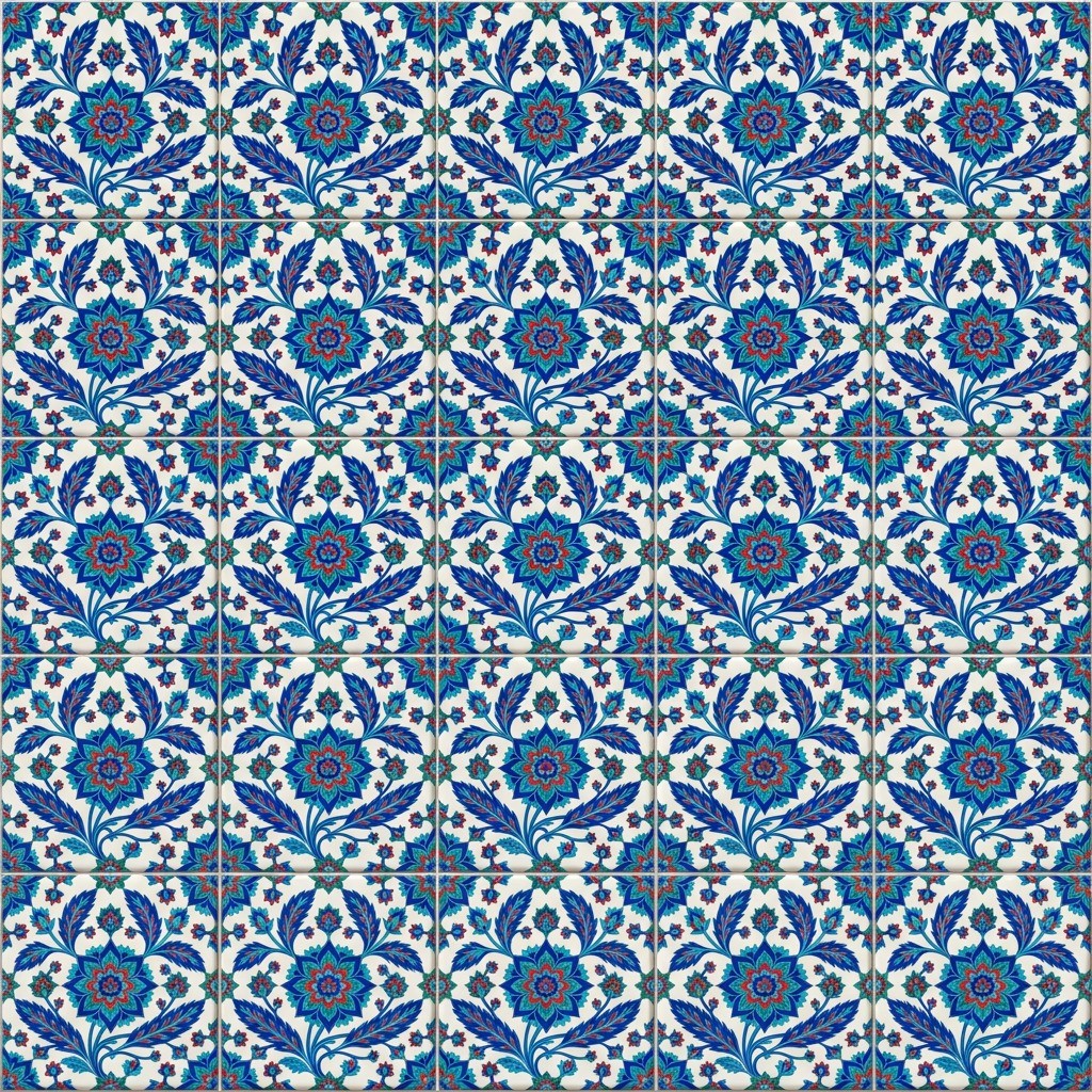 Peel and Stick Tile Stickers Blue Iznik Turkish Kitchen Backsplash Stick On Tile