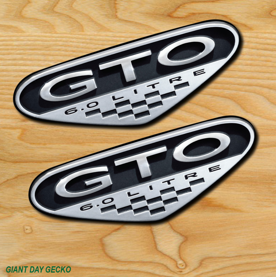 (2) TWO Pontiac GTO 6.0 Vinyl Decal Sticker For Car Laptop Skateboard NEW Judge