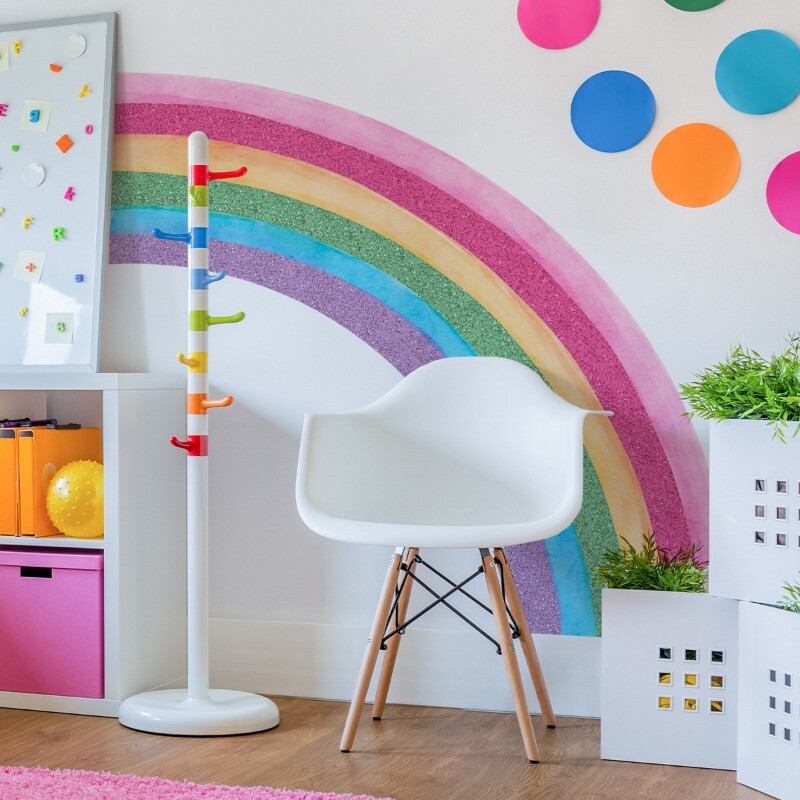 Large Rainbow Wall Sticker Decal PVC for Living Room Bedroom Pink Home Decor Art