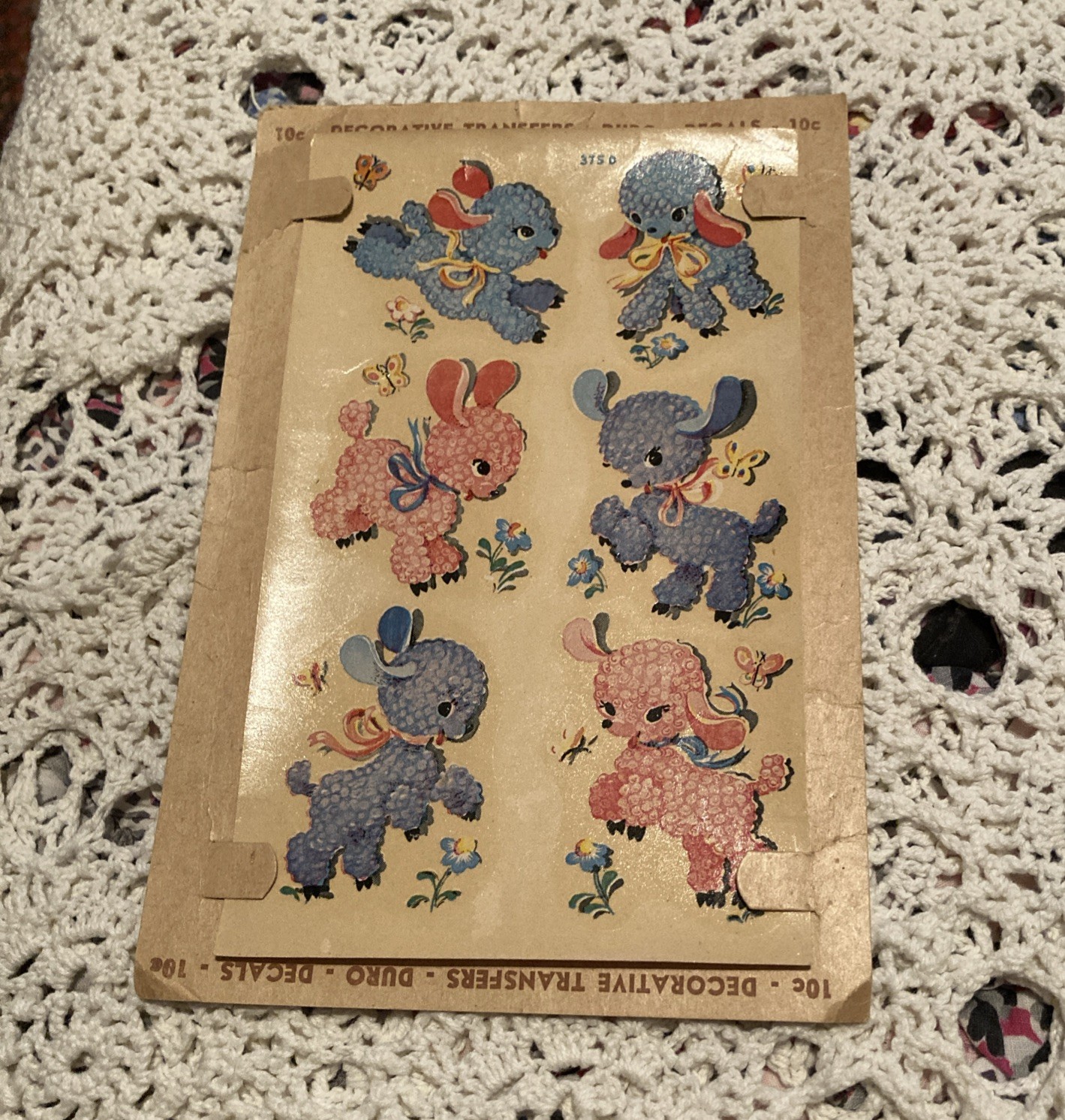Vintage Lambs Sheep Duro Decals Transfer