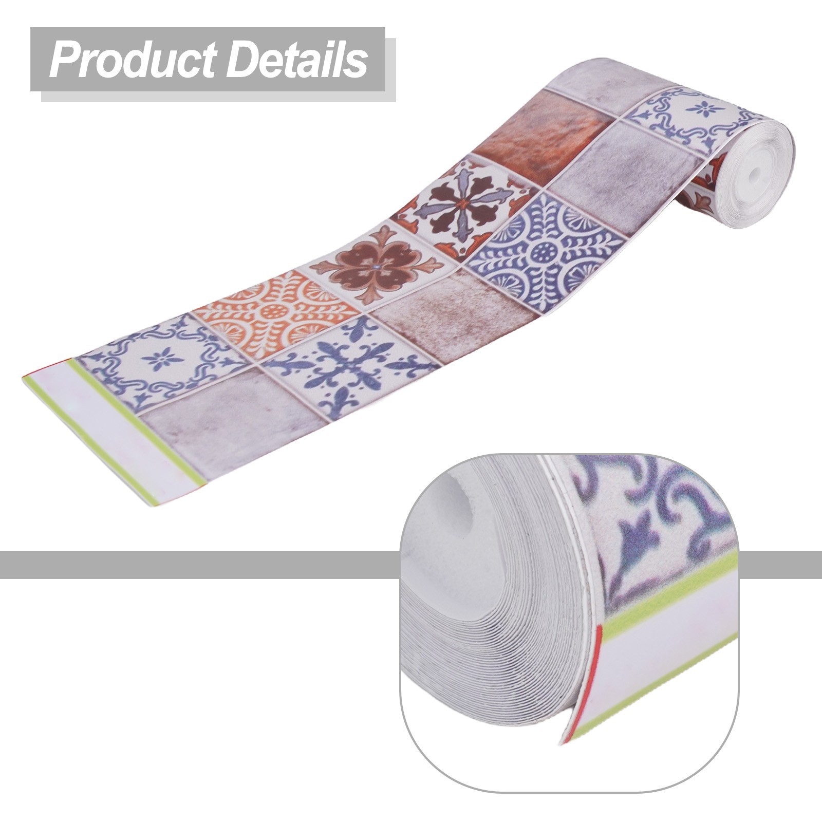 Kitchen Bathroom Wall Stickers Self Waterproof Waist Line Design