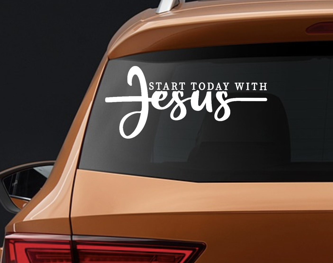 Vinyl Decal Sticker Wood Crafts Signs Start Today With Jesus