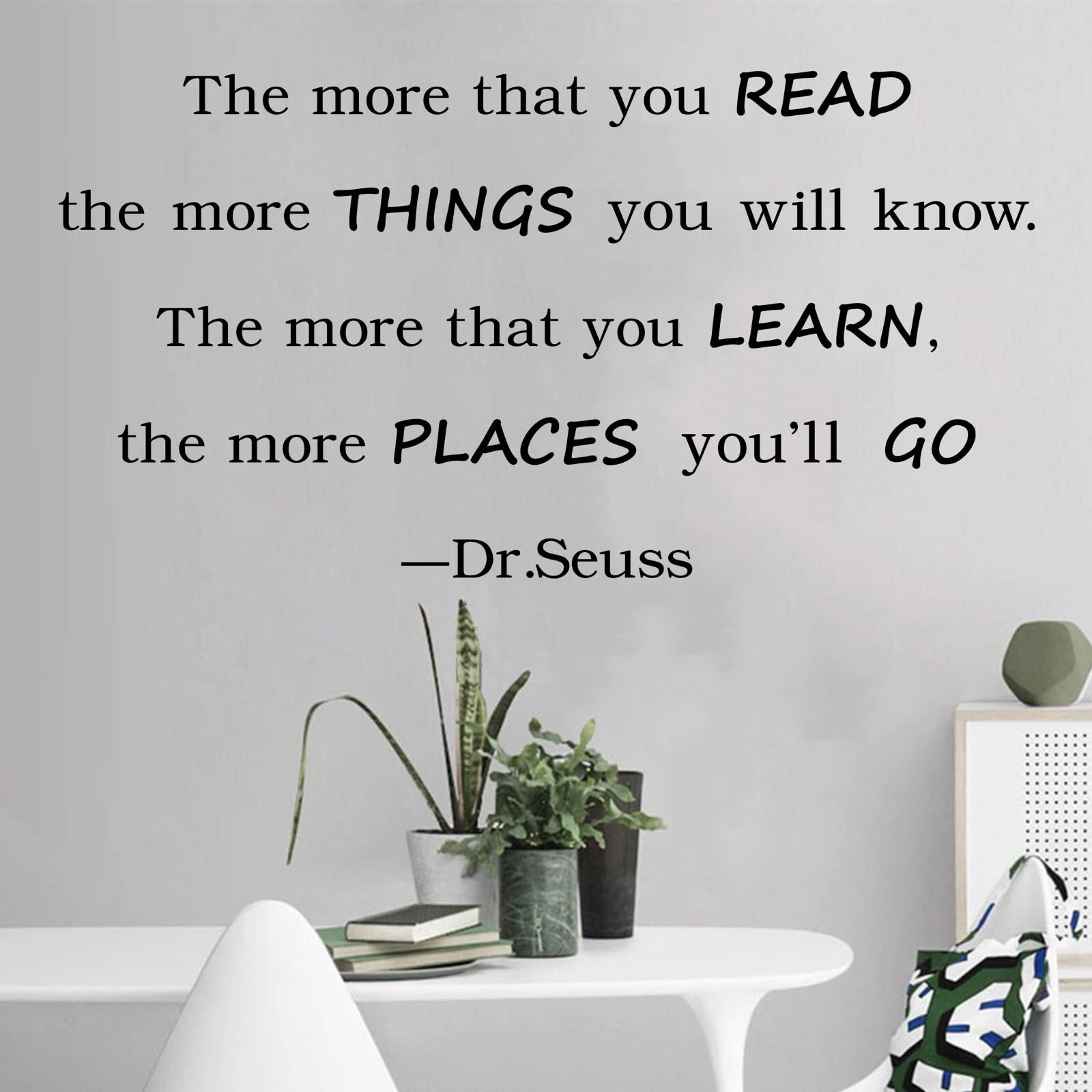 Reading Wall Decals Quotes The More That You Read The More You Know Dr.Seuss …