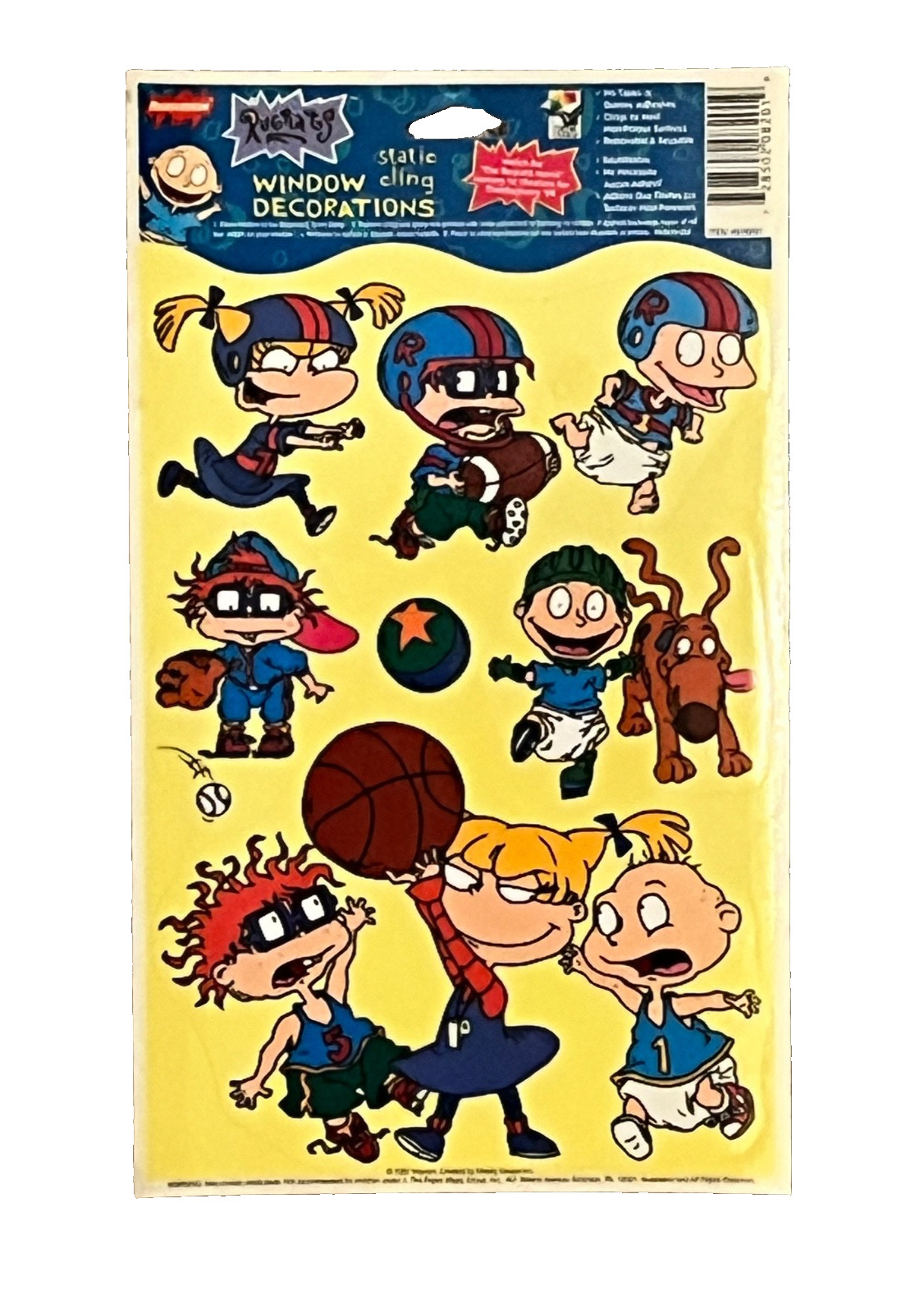 1997 Nickelodeon Rugrats Static Cling Window Decorations Tommy Chuckie Lot Of 3