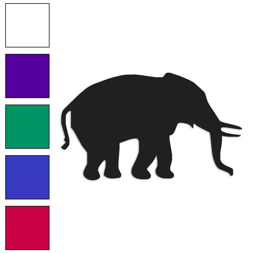 Elephant Mammoth Tusk, Vinyl Decal Sticker, Multiple Colors & Sizes #2798