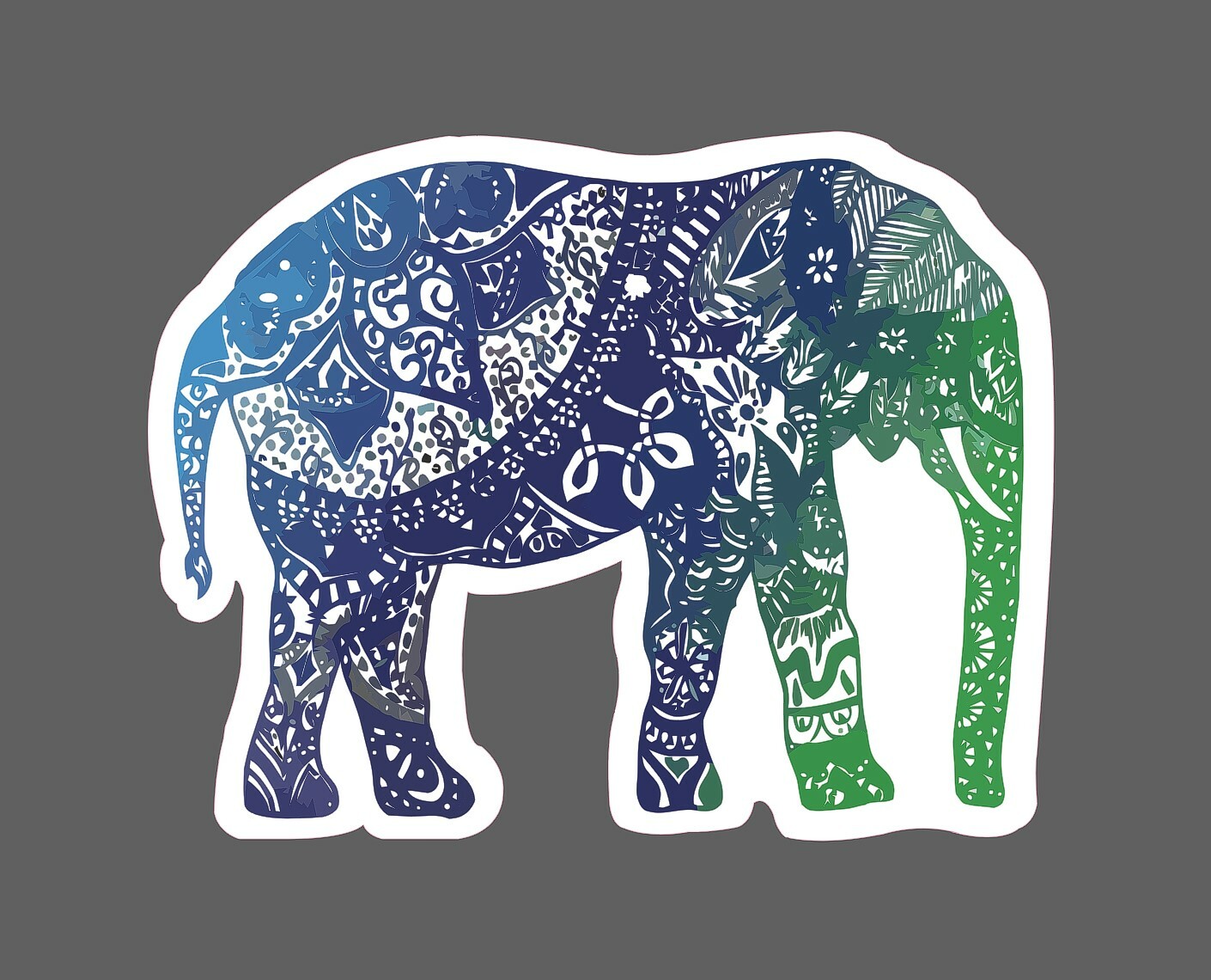 Elephant Sticker Mosaic Designs Waterproof – Buy Any 4 For $1.75 Each Storewide!