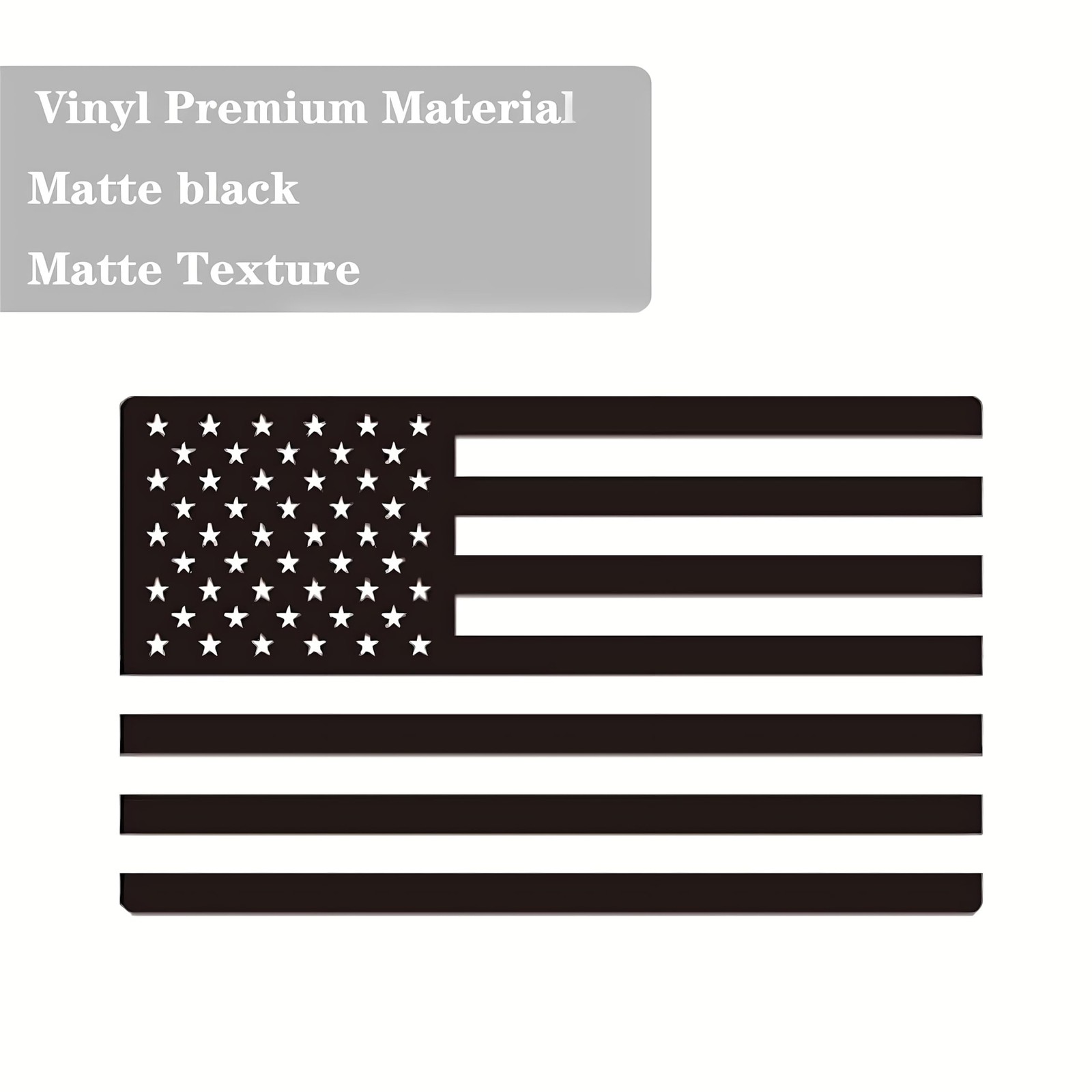 Rear Sliding Window Decal American Flag Vinyl Matte Black Truck 1 PC Fit New USA