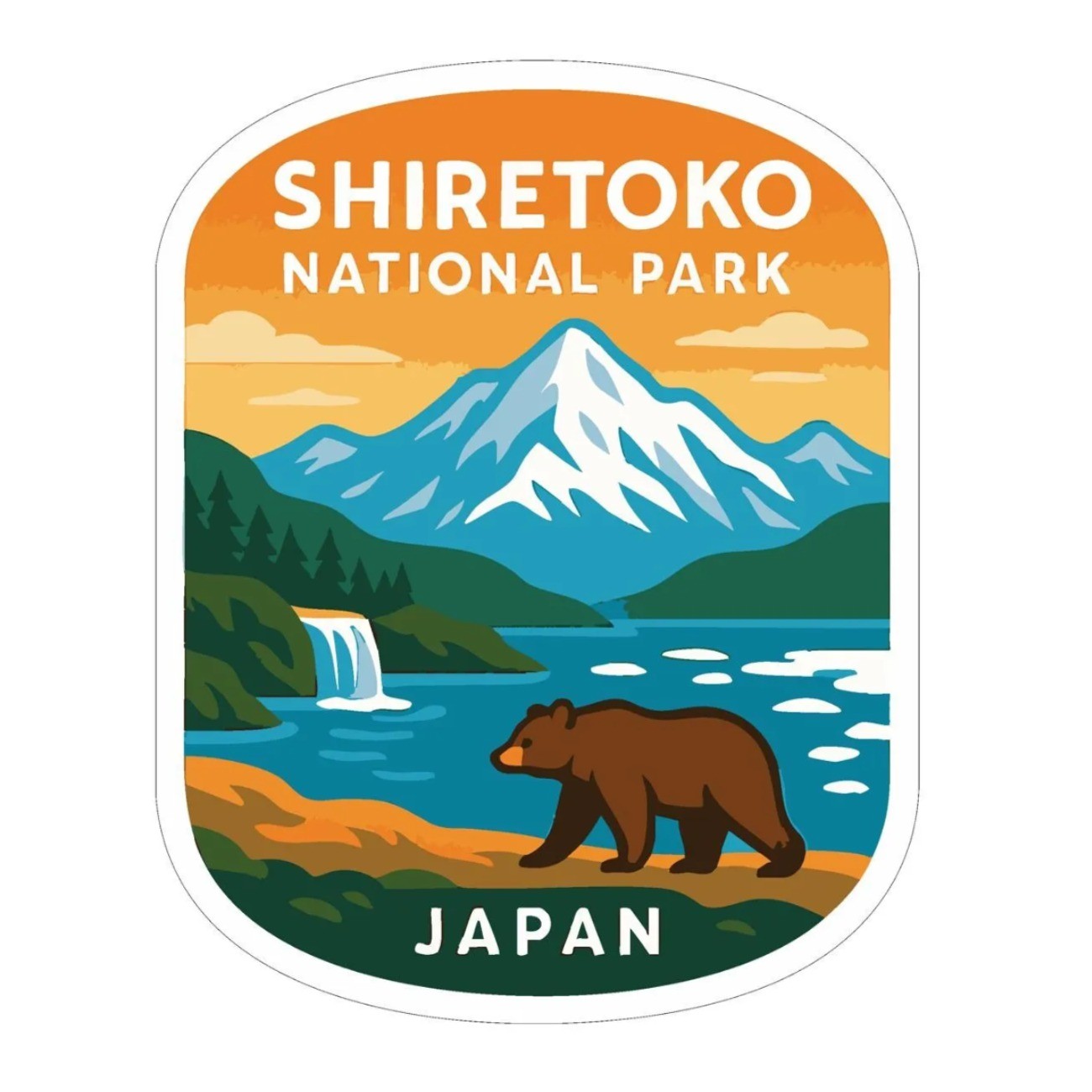 Shiretoko Japan Iron On Heat Transfer Vinyl HTV Die-Cut World National Parks