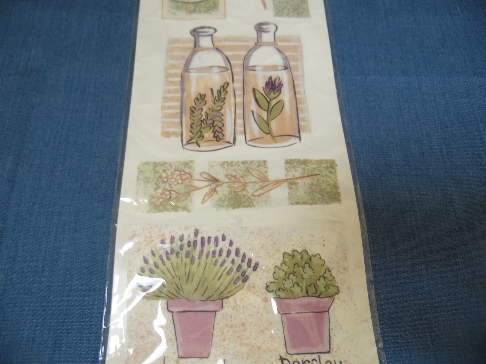 Herbs Garden Plants Kitchen Tile Backsplash Mural Wall Art Decals Peel Stick