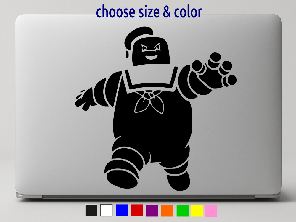 STAY PUFT Marshmallow Walking Ghostbusters Vinyl Window Decal CHOOSE SIZE COLOR
