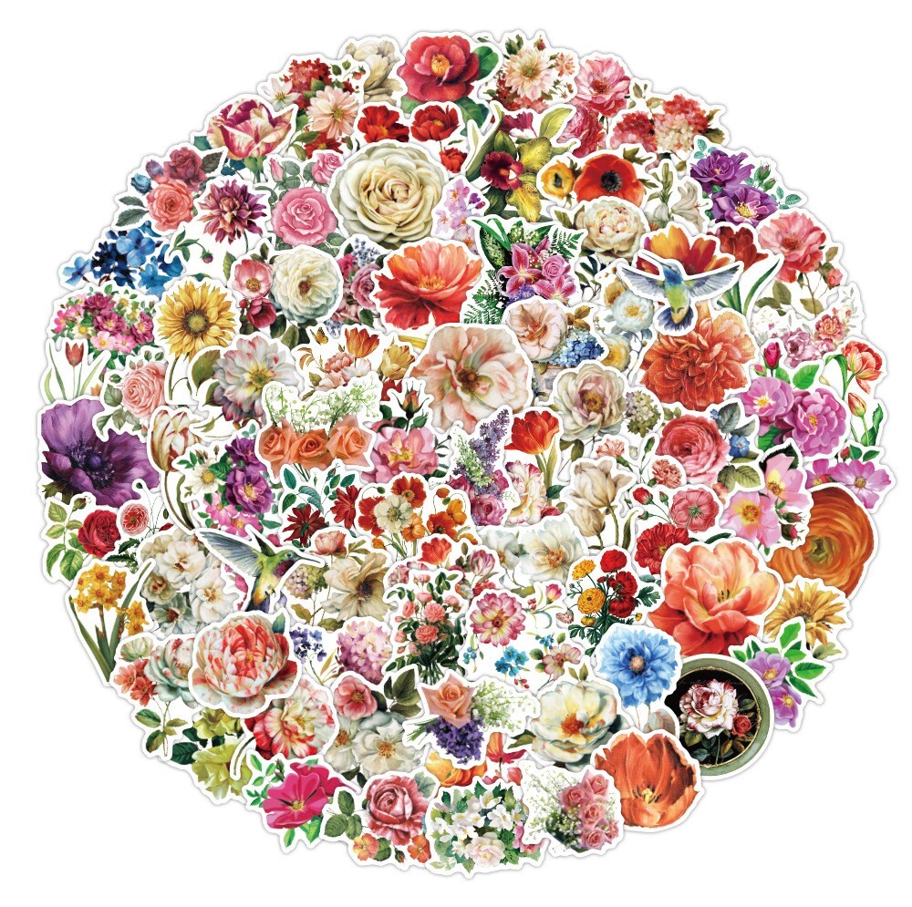 150pcs Flowers Stickers, Plants leaf flower Cactus Houseplant Stickers,#103205