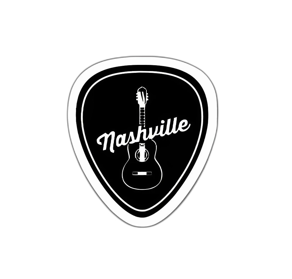 Nashville Sticker Decal Guitar Pick