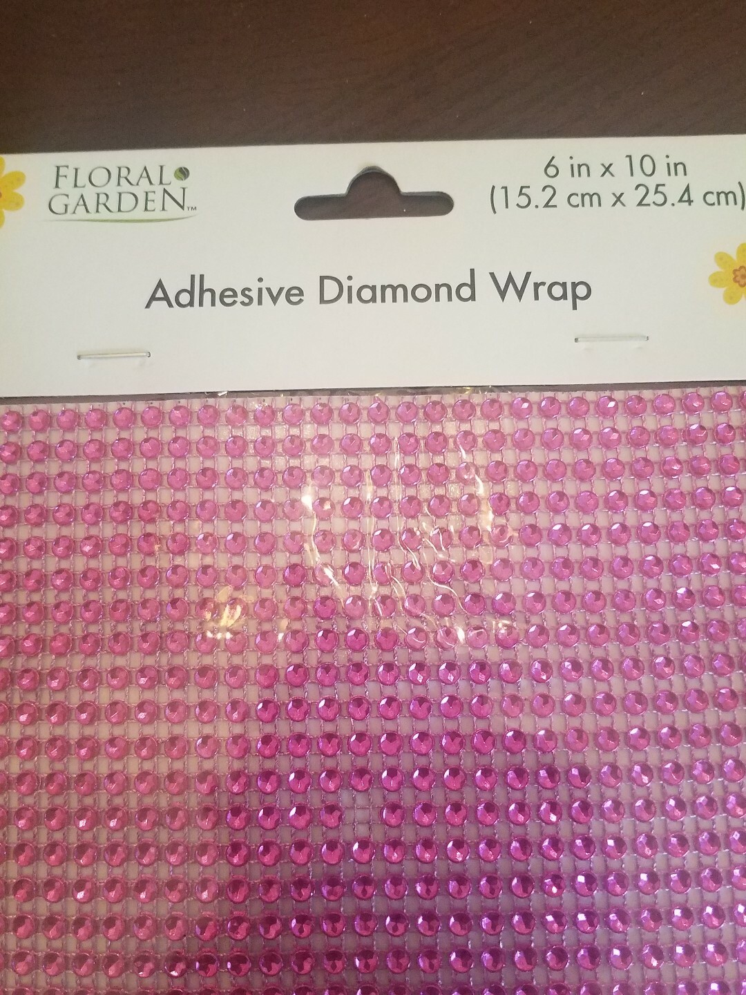 Adhesive Pink Diamond Wrap 6in x 10 in